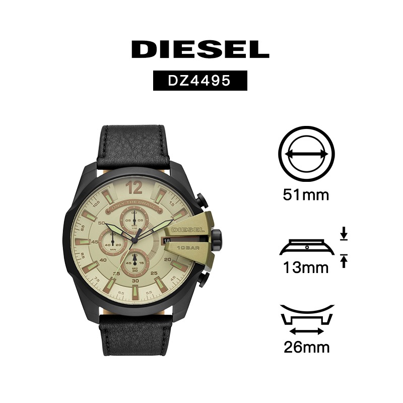 DIESEL迪賽手錶男 大直徑51mm男士腕錶 商務時尚男錶 歐美風休閒運動腕錶男 潮流百搭超酷防水石英錶DZ4495-細節圖2