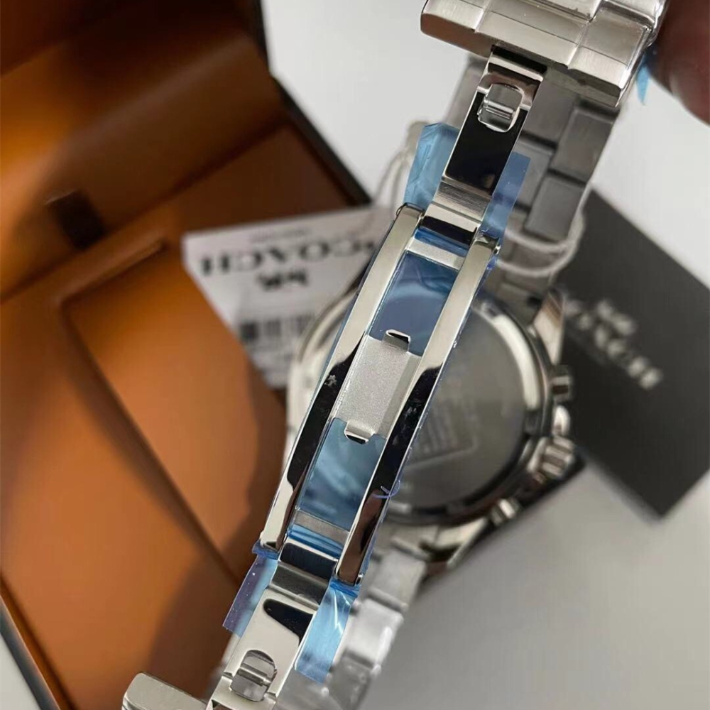 COACH手錶 新品蔻馳手錶男生 KENT系列三眼計時多功能男錶 綠精靈水鬼手錶 大直徑日曆男款鋼鏈錶 商務休閒運動男錶-細節圖9