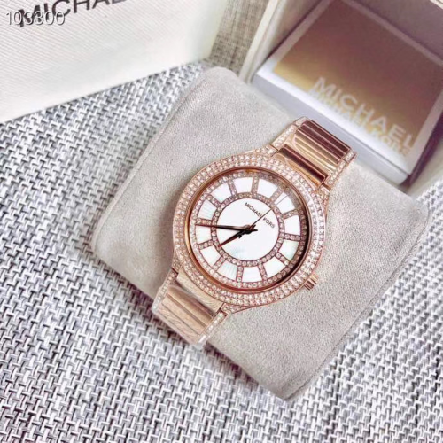 MICHAEL KORS手錶 MK手錶女生 玫瑰金色鋼鏈錶 貝母面鑲鑽女錶 時尚潮流女生腕錶 休閒百搭石英錶MK3313