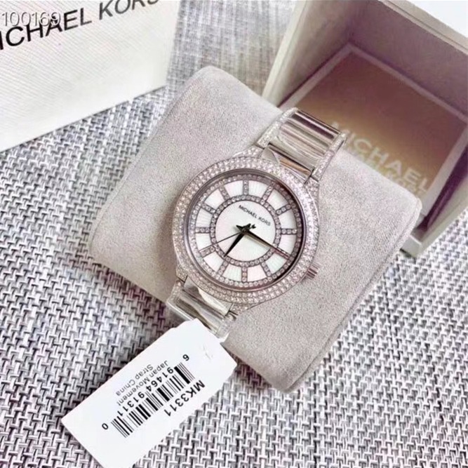 MICHAEL KORS手錶 MK手錶女生 玫瑰金色鋼鏈錶 貝母面鑲鑽女錶 時尚潮流女生腕錶 休閒百搭石英錶MK3313-細節圖4