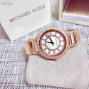 MICHAEL KORS手錶 MK手錶女生 玫瑰金色鋼鏈錶 貝母面鑲鑽女錶 時尚潮流女生腕錶 休閒百搭石英錶MK3313-規格圖9