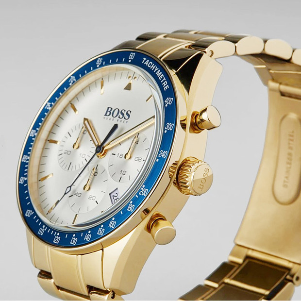 Hugo Boss手錶 三眼計時日曆石英錶 大直徑商務通勤男錶 男生石英錶 休閒運動腕錶 時尚潮流防水手錶男-細節圖7