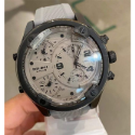DIESEL迪賽手錶 灰色56mm大錶盤男錶 歐美時尚潮流石英錶 多時區計時日曆男生腕錶 商務休閒橡膠錶帶手錶DZ741-規格圖8