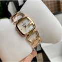 女生手錶 Gucci手錶 古馳手錶 方形手錶 經典G字錶盤 鏤空手鐲手錶 手鏈款女錶 時尚奢華石英錶YA125409-規格圖11