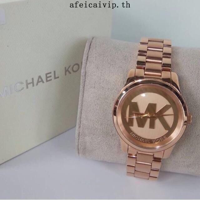 Michael Kors手錶 MK3334 MK手錶 大直徑手錶女 玫瑰金色鋼鏈石英錶 大LOGO設計 時尚潮流百搭女錶-細節圖3