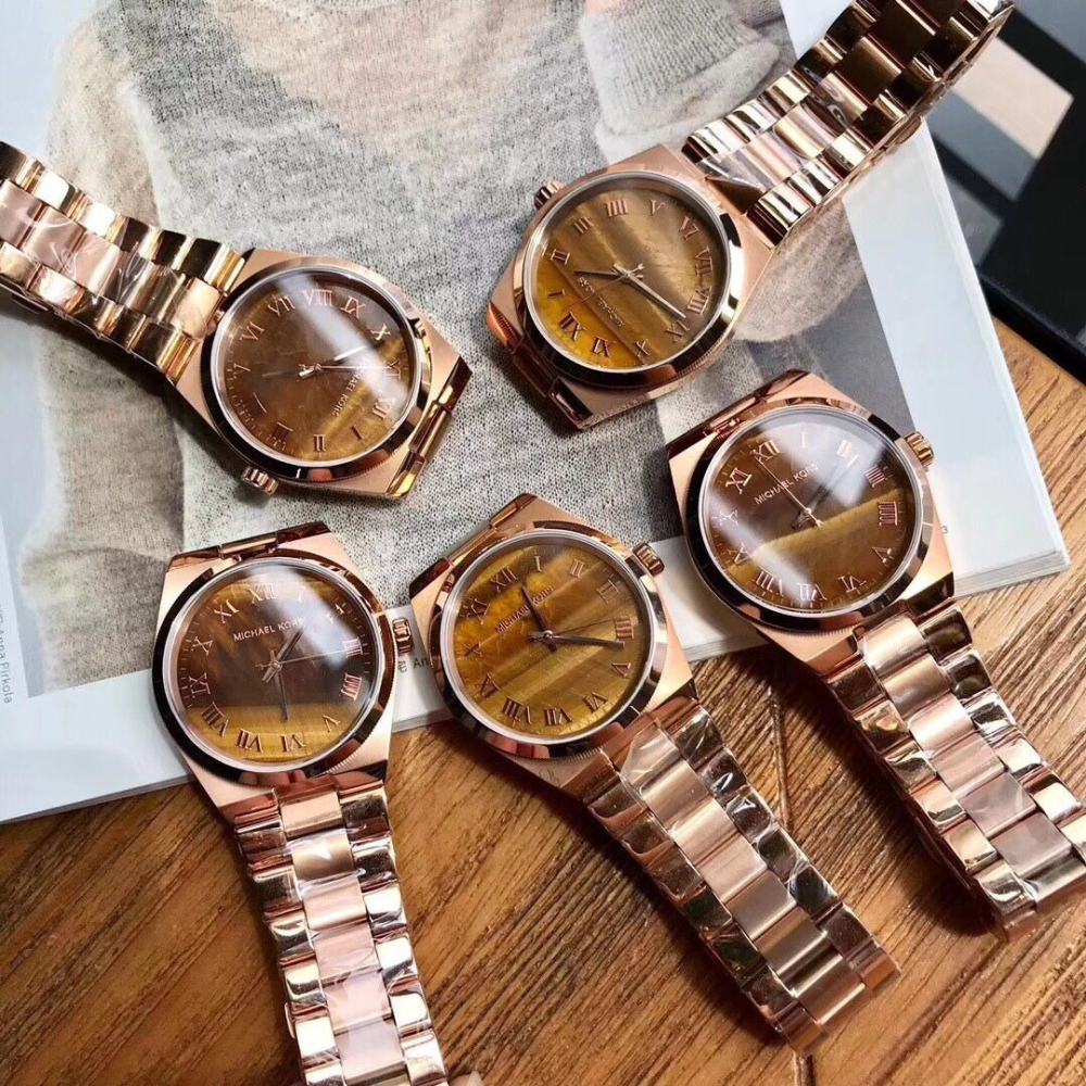 Michael Kors手錶 女生腕錶 MK手錶 不鏽鋼鏈玫瑰金色石英錶 歐美時尚百搭女錶MK5895 手鐲手錶套組-細節圖3