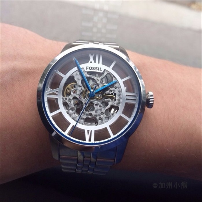 富思手錶 FOSSIL手錶 男士機械錶 時尚潮流透底鏤空男錶 真皮錶帶專櫃品牌錶 全自動機械手錶男ME3098-細節圖3