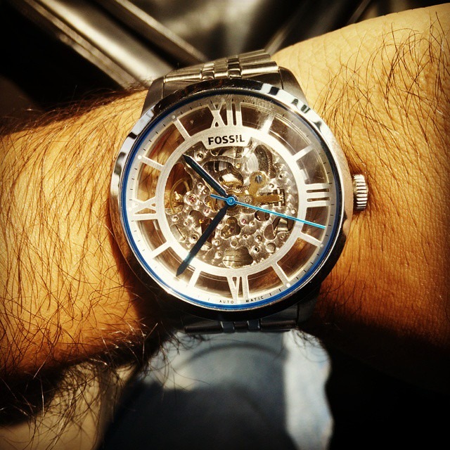 富思手錶 FOSSIL手錶 男士機械錶 時尚潮流透底鏤空男錶 真皮錶帶專櫃品牌錶 全自動機械手錶男ME3098-細節圖4