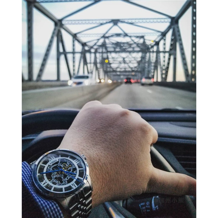 富思手錶 FOSSIL手錶 男士機械錶 時尚潮流透底鏤空男錶 真皮錶帶專櫃品牌錶 全自動機械手錶男ME3098-細節圖8