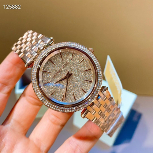 Michael kors手錶 MK手錶 女生手錶 MK3439 大直徑手錶女 玫瑰金色滿天星鑲鑽石英女錶 時尚潮流精品錶