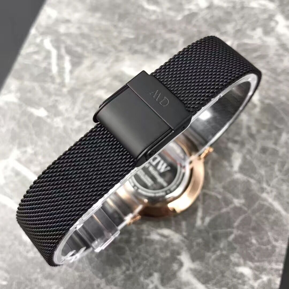 Daniel Wellington手錶 DW手錶 黑色金屬鋼鏈女生腕錶 簡約時尚潮流石英錶32mm 學生手錶 休閒百搭-細節圖4