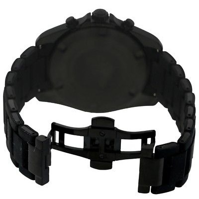 Armani手錶男阿曼尼手錶Sigma Black 黑色膠包鋼錶帶三眼計時日曆休閒男