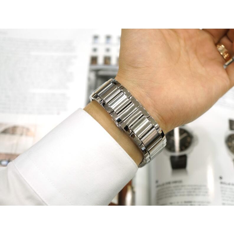 Armani手錶 阿曼尼手錶 阿瑪尼手錶 不鏽鋼鏈淺灰色男錶 商務休閒時尚防水三眼計時日曆石英錶AR2514-細節圖5