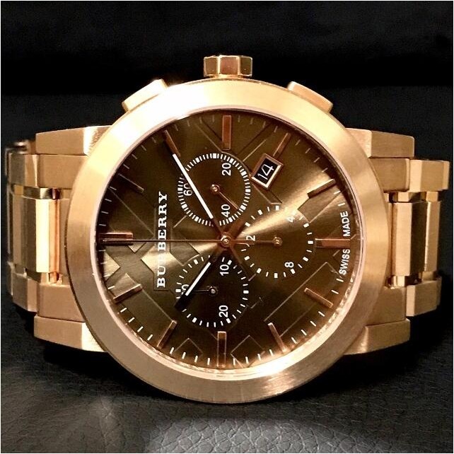 BURBERRY手錶男 戰馬手錶 商務休閒男錶 男士玫瑰金三眼計時日曆防水石英錶腕錶BU9353-細節圖2