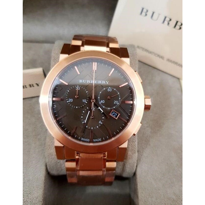 BURBERRY手錶男 戰馬手錶 商務休閒男錶 男士玫瑰金三眼計時日曆防水石英錶腕錶BU9353-細節圖4
