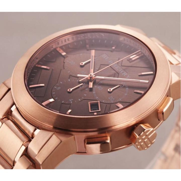 BURBERRY手錶男 戰馬手錶 商務休閒男錶 男士玫瑰金三眼計時日曆防水石英錶腕錶BU9353-細節圖6