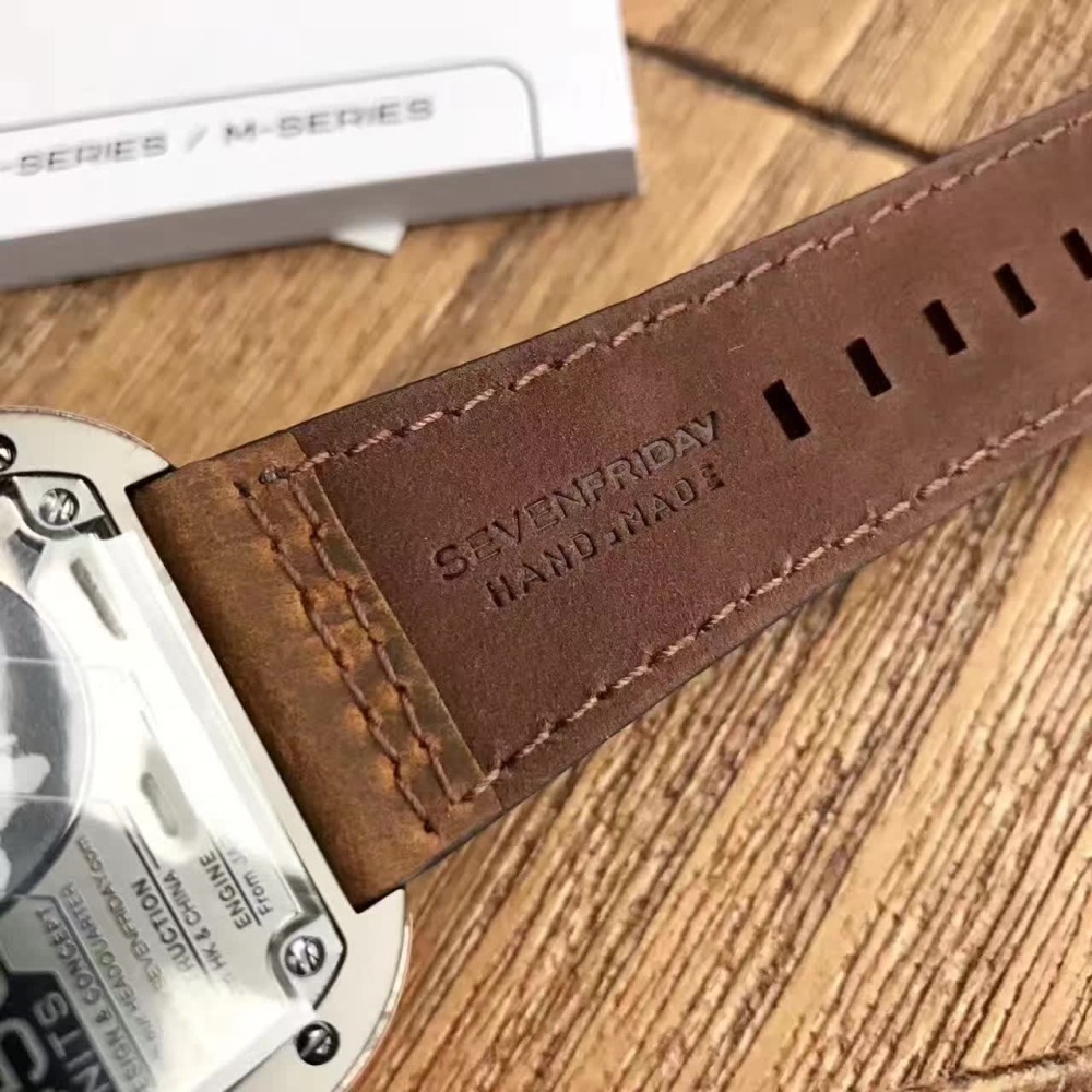 SEVENFRIDAY手錶男 七個星期五手錶 男士手錶 大直徑手錶男 真皮錶帶瑞士自動機械男士腕錶P2B/03-W-細節圖8