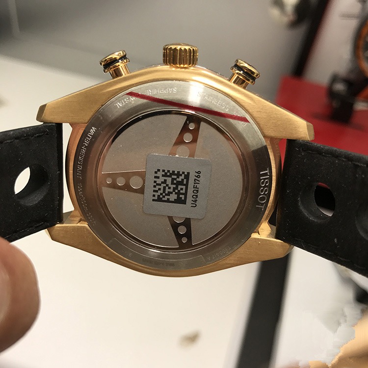 天梭Tissot手錶 PRS516 皮帶款三眼計時日曆防水男錶 休閒石英錶T100.417.36.051.00-細節圖6