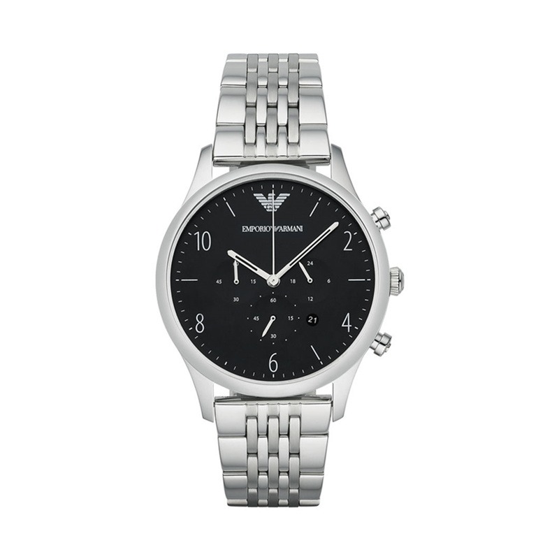 Armani手錶 阿曼尼手錶 男士不鏽鋼鏈三眼計時日曆防水石英錶 時尚簡約商務男錶AR1863-細節圖2