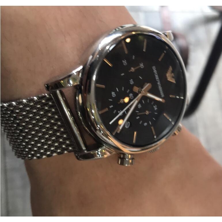 ARMANI手錶 阿曼尼手錶 男士商務休閒腕錶 三眼計時日曆鋼鏈時尚潮流石英錶AR1811 AR1979-細節圖7
