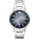 ARMANI手錶 阿曼尼手錶 藍色漸變色不鏽鋼鏈石英錶 圓形時尚休閒商務男錶AR2472-規格圖11