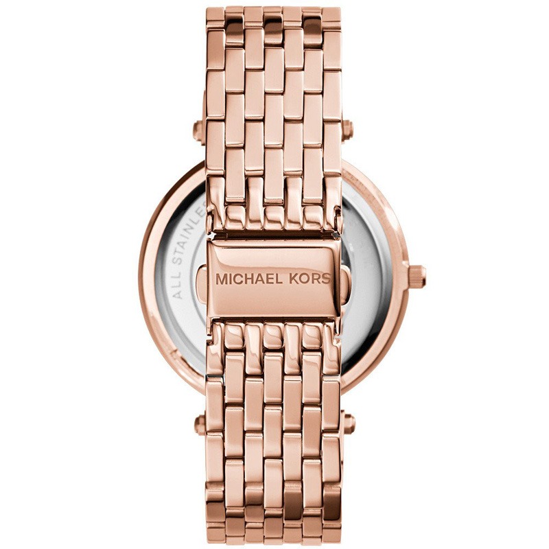 Michael Kors手錶 MK手錶 玫瑰金色 銀色女生鑲鑽不鏽鋼鏈石英錶 時尚潮流精品錶MK3399-細節圖8