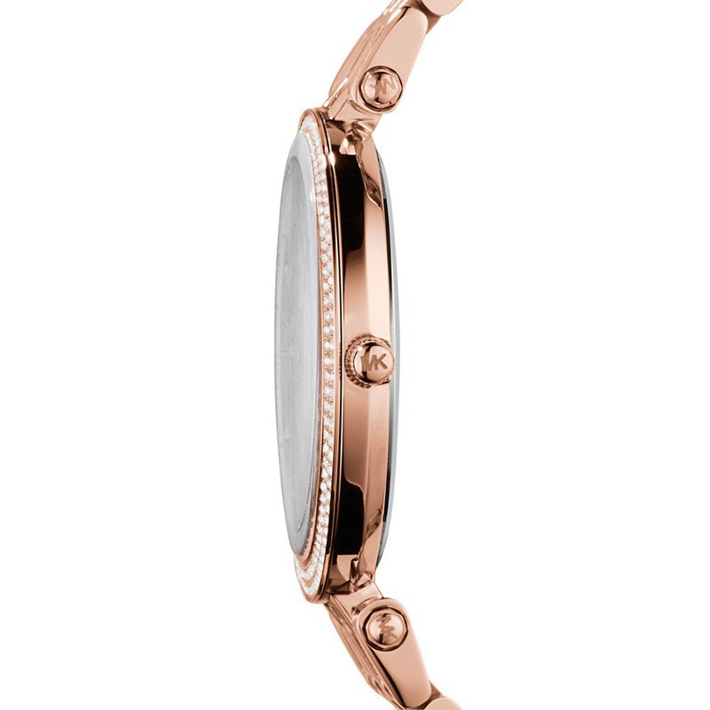 Michael Kors手錶 MK手錶 玫瑰金色 銀色女生鑲鑽不鏽鋼鏈石英錶 時尚潮流精品錶MK3399-細節圖9