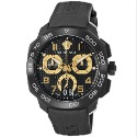 DYLOS VERSACE手錶 凡賽斯男錶 Dial Black VQC020015空間計時黑色皮質錶帶商務休閒男士腕錶-規格圖9