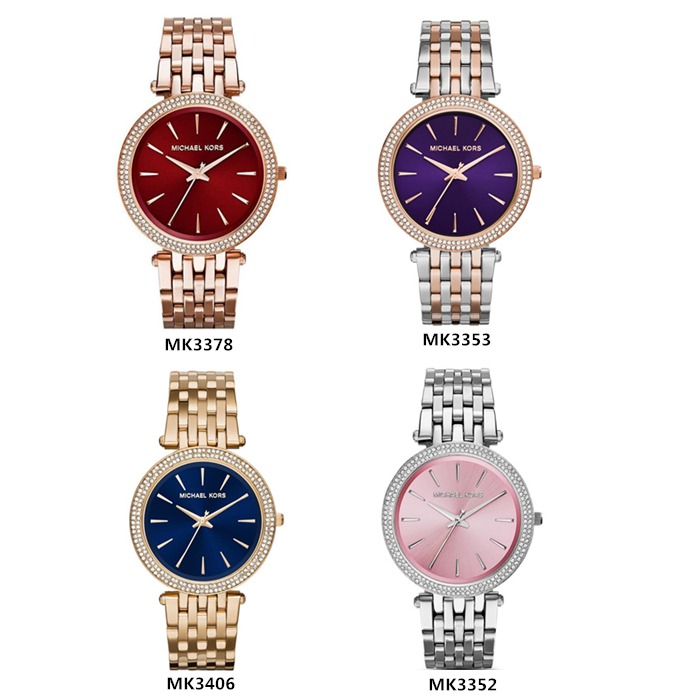 Michael Kors MK手錶 超薄鑲鑽不鏽鋼鏈玫瑰金色石英女錶MK3352 MK3353 MK3406 MK337-細節圖2