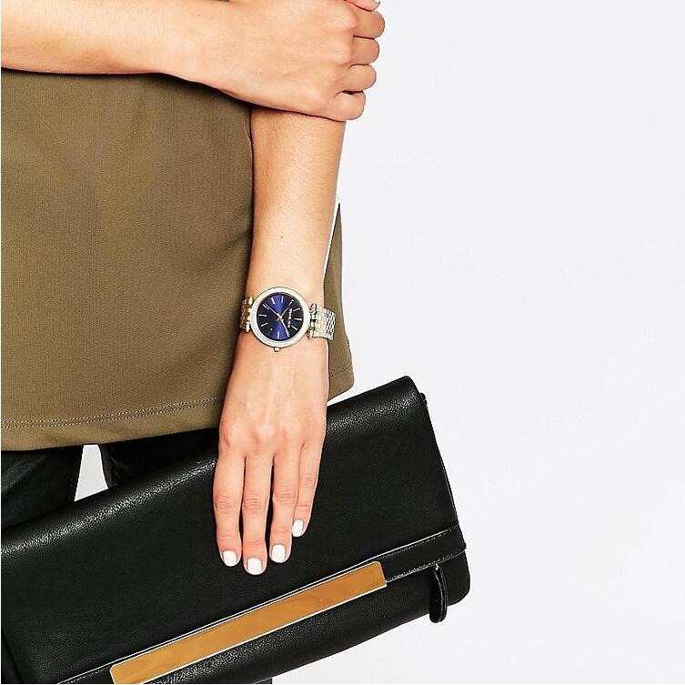 Michael Kors MK手錶 超薄鑲鑽不鏽鋼鏈玫瑰金色石英女錶MK3352 MK3353 MK3406 MK337-細節圖4