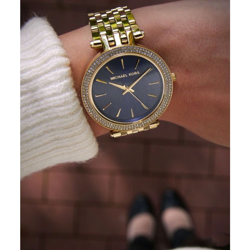 Michael Kors MK手錶 超薄鑲鑽不鏽鋼鏈玫瑰金色石英女錶MK3352 MK3353 MK3406 MK337-細節圖5