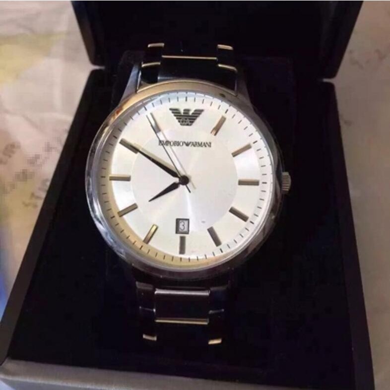 Emporio Armani手錶 阿瑪尼手錶男 阿曼尼男錶 銀色鋼鏈時尚簡約商務休閒男士腕錶AR2430-細節圖7