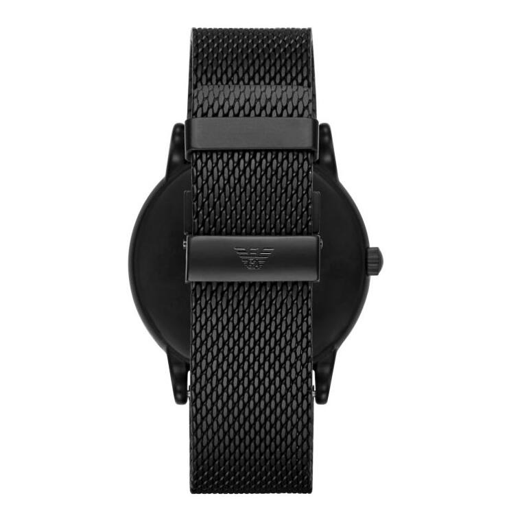 男生手錶 Armani手錶男 阿曼尼男錶 亞光黑色不鏽鋼鏈石英男士手錶 超薄簡約時尚AR11046-細節圖9