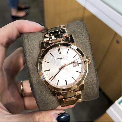 Burberry手錶 戰馬手錶 玫瑰金色鋼鏈時尚奢華女錶watch 34mm BU9104