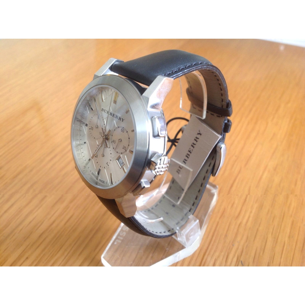 Burberry手錶 男生手錶 商務休閒腕錶男 戰馬手錶 大直徑三眼計時時尚潮流石英錶 真皮錶帶男士腕錶BU9355-細節圖7