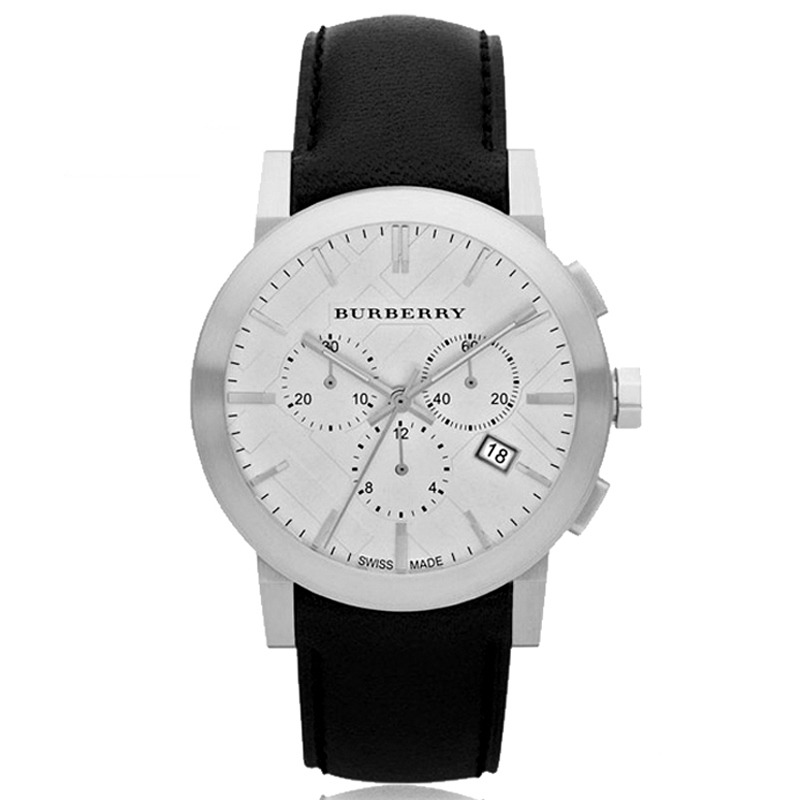 Burberry手錶 男生手錶 商務休閒腕錶男 戰馬手錶 大直徑三眼計時時尚潮流石英錶 真皮錶帶男士腕錶BU9355-細節圖8