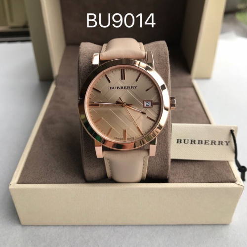 Burberry手錶 戰馬手錶 經典英倫風情侶對錶 杏色皮帶時尚潮流石英錶 女生手錶 休閒腕錶BU9014