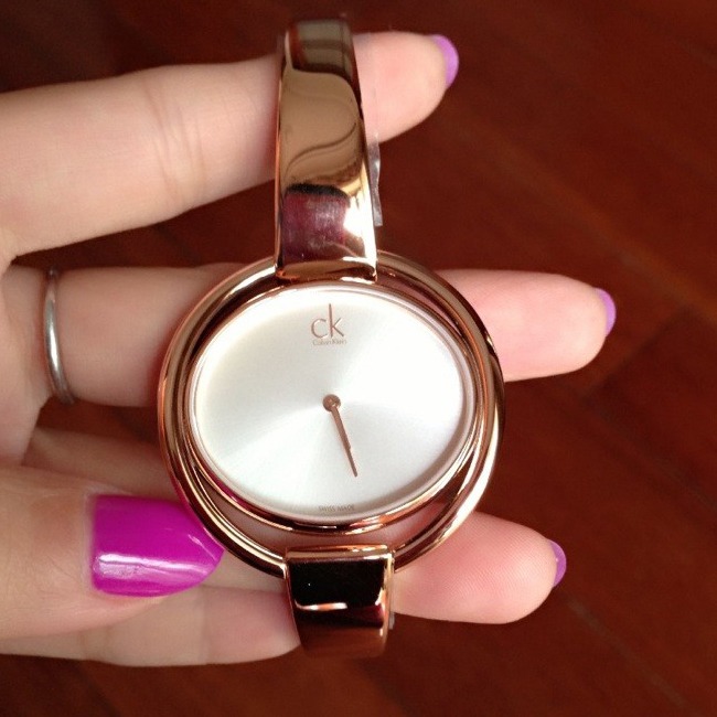 CalvinKlein手錶 瑞士CK手錶女 玫瑰金色女生手鐲錶 時尚潮流石英錶 防水女錶K4F2N616-細節圖9