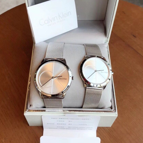 CalvinKlein腕錶 瑞士CK手錶 Minimal系列 簡約時尚休閒石英錶 編織鋼鏈情侶錶 男錶女錶K3M2112