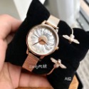 Olivia Burton手錶 OB手錶 英倫風鋼鏈真皮浮雕小雏菊菊花女錶 時尚手錶手鐲套裝組合-規格圖9