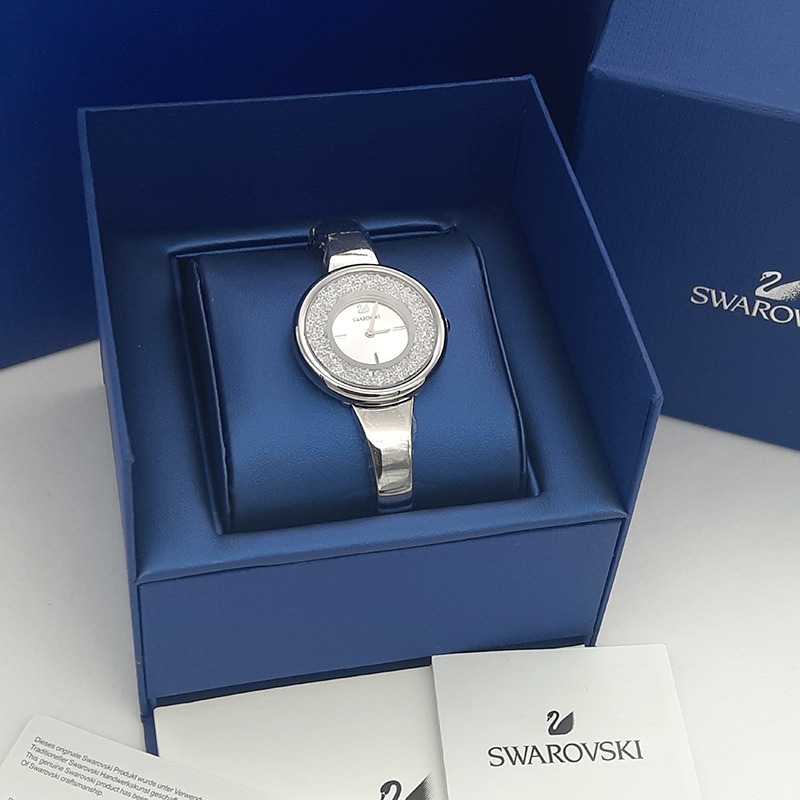 Swarovski手錶 施華洛世奇手錶女生手錶 手鐲手錶 滿天星水晶玫瑰金手鐲款女錶 時尚腕錶精品錶5269250-細節圖8