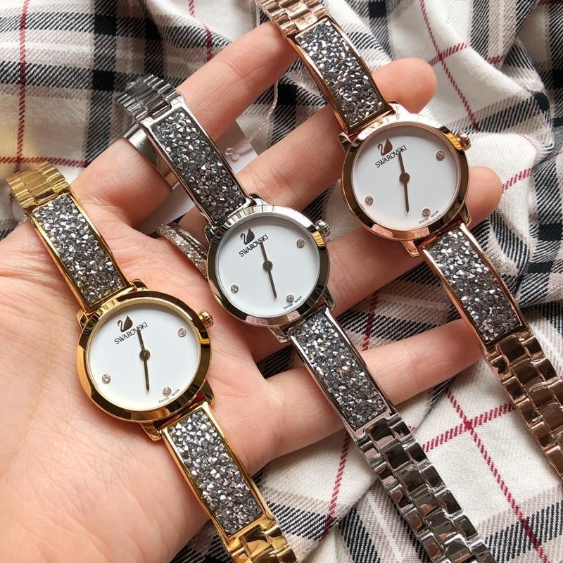 Swarovski手錶 女生手錶 手鐲手錶 施華洛世奇手錶 天鵝女錶 玫瑰金水鑽鋼鏈時尚潮流女生腕錶 石英錶精品錶-細節圖5