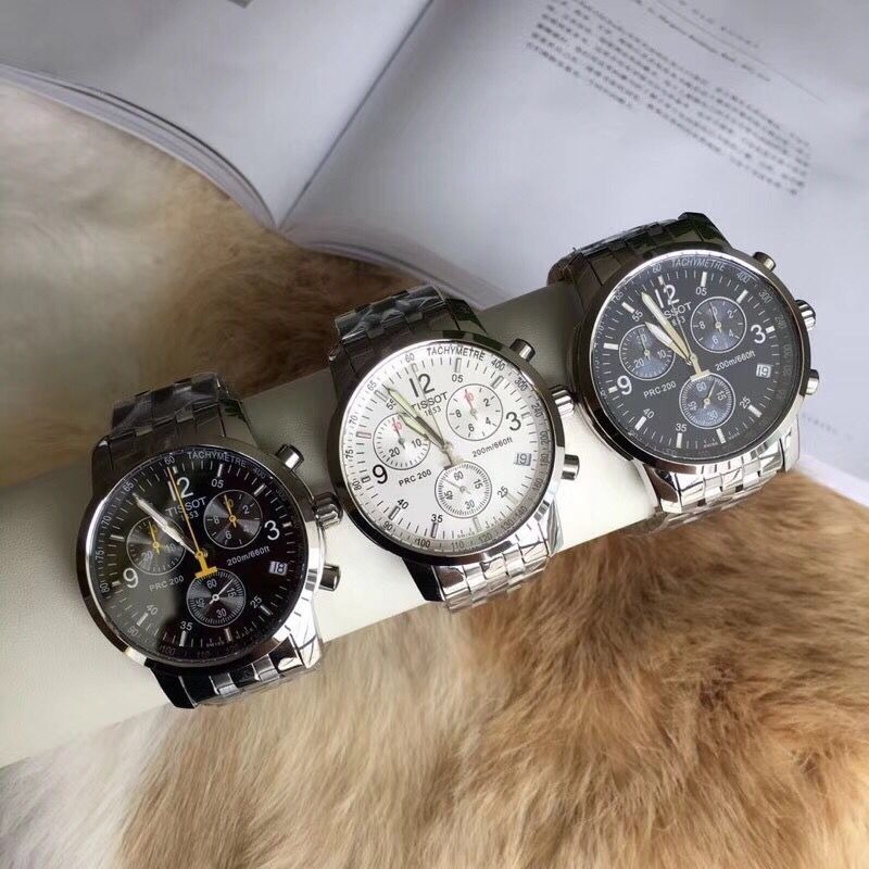 Tissot手錶 男生手錶天梭手錶 1853 T17 RC200系列 六針計時多功能日曆防水石英錶 商務休閒不鏽鋼鏈男錶-細節圖2