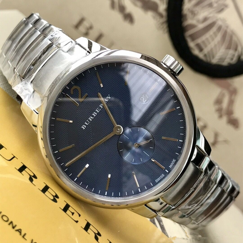 Burberry戰馬手錶 男生藍色經典腕錶 鋼鏈石英表 商務休閒男錶 BU10007/04/05 生日禮物送男友-細節圖2