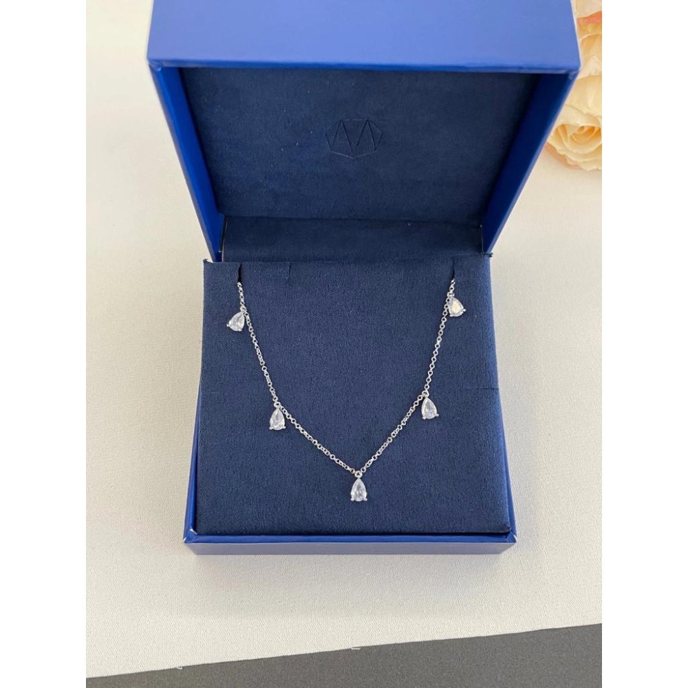 APM MONACO水滴項鏈 高級感氣質鎖骨鏈 頸鏈 925純銀項鏈 毛衣鏈 時尚百搭項墜 可調節項鏈 純銀飾品-細節圖4