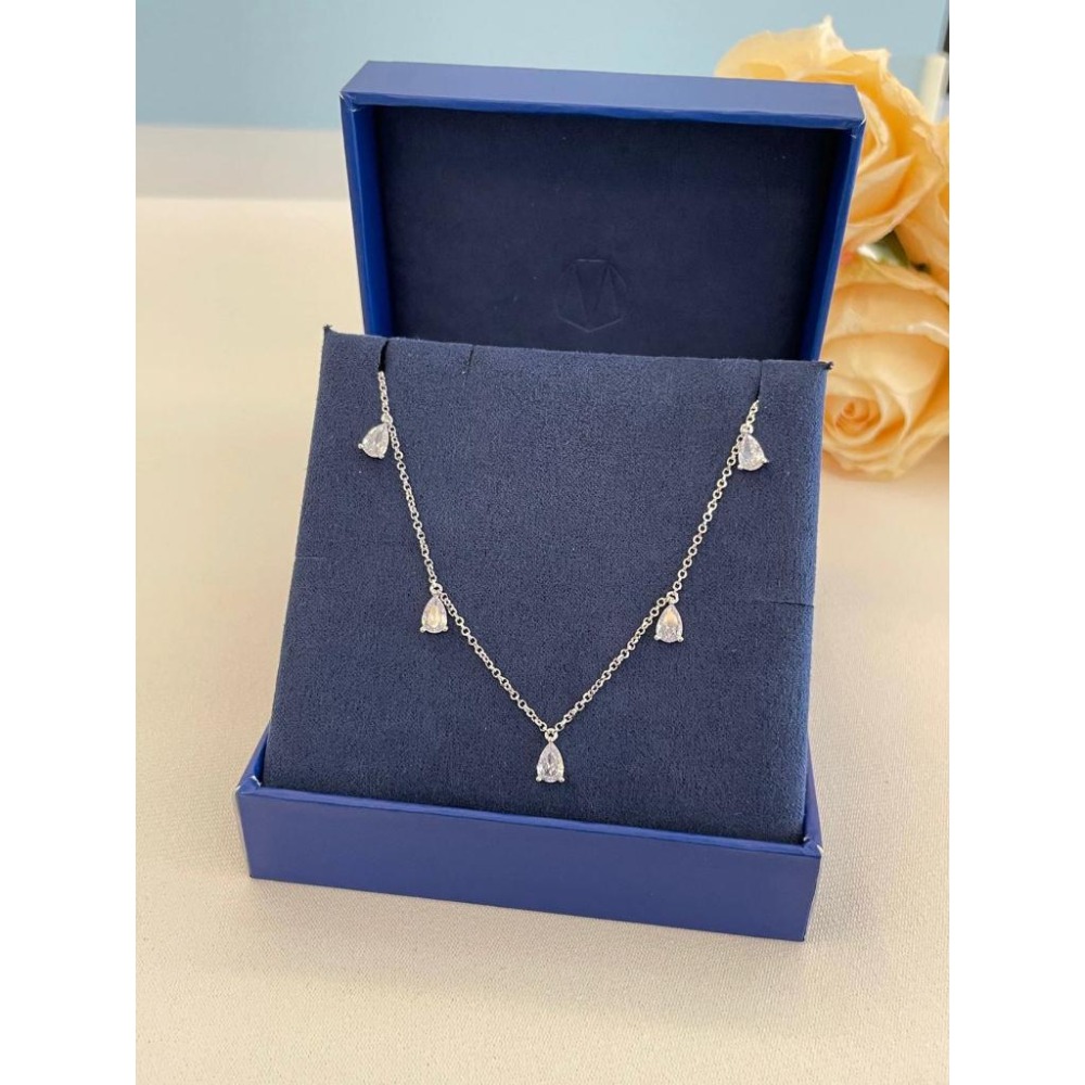 APM MONACO水滴項鏈 高級感氣質鎖骨鏈 頸鏈 925純銀項鏈 毛衣鏈 時尚百搭項墜 可調節項鏈 純銀飾品-細節圖5