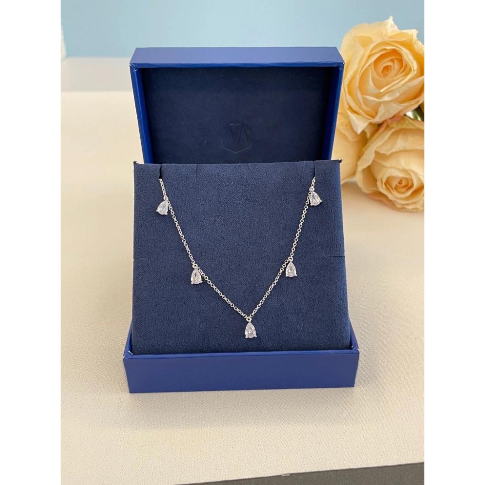 APM MONACO水滴項鏈 高級感氣質鎖骨鏈 頸鏈 925純銀項鏈 毛衣鏈 時尚百搭項墜 可調節項鏈 純銀飾品-細節圖6