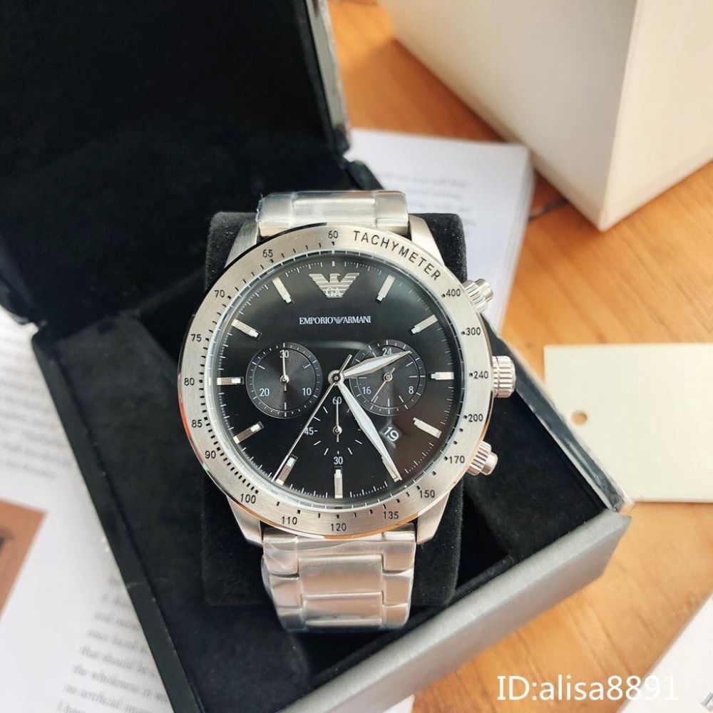 阿瑪尼Armani手錶 多功能計時手錶 商務通勤男錶 休閒運動手錶鋼帶錶 飛行員系列石英錶AR11241 AR11306-細節圖2