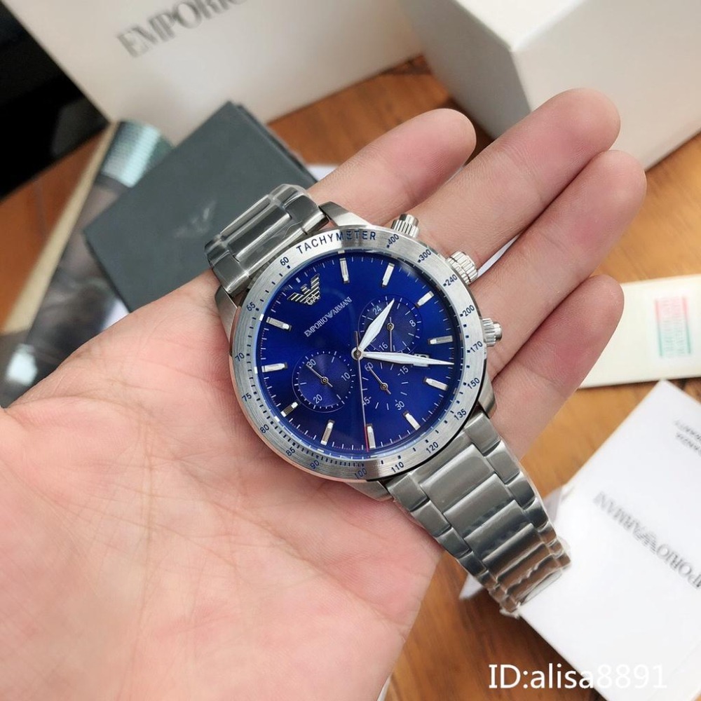 阿瑪尼Armani手錶 多功能計時手錶 商務通勤男錶 休閒運動手錶鋼帶錶 飛行員系列石英錶AR11241 AR11306-細節圖4