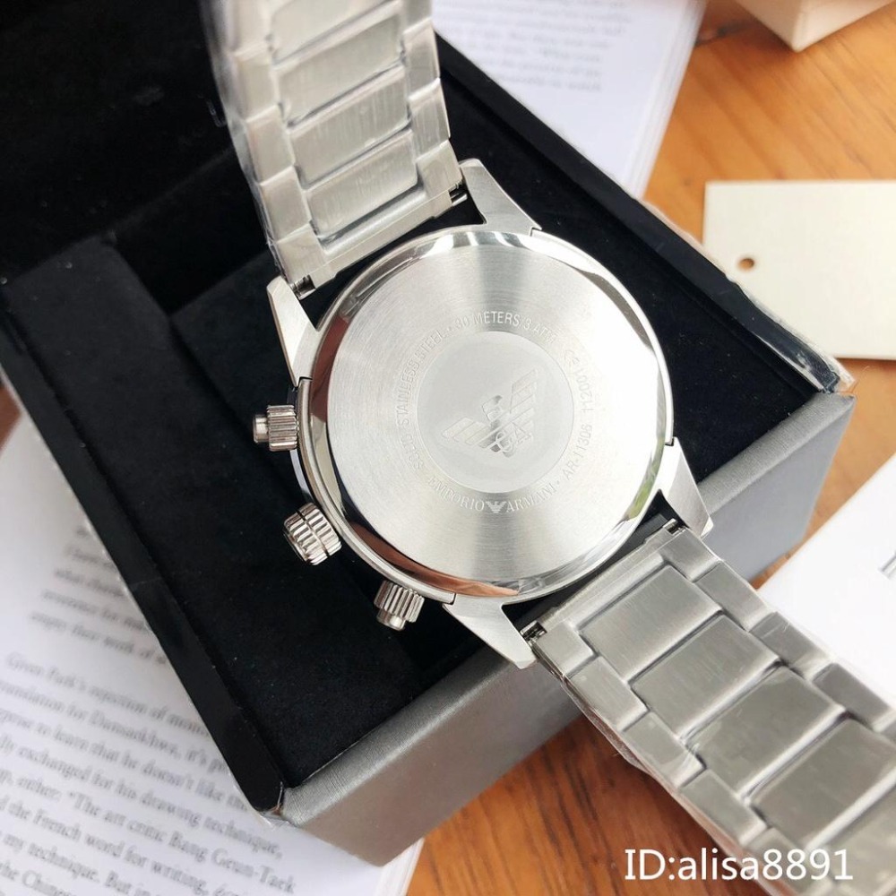 阿瑪尼Armani手錶 多功能計時手錶 商務通勤男錶 休閒運動手錶鋼帶錶 飛行員系列石英錶AR11241 AR11306-細節圖7